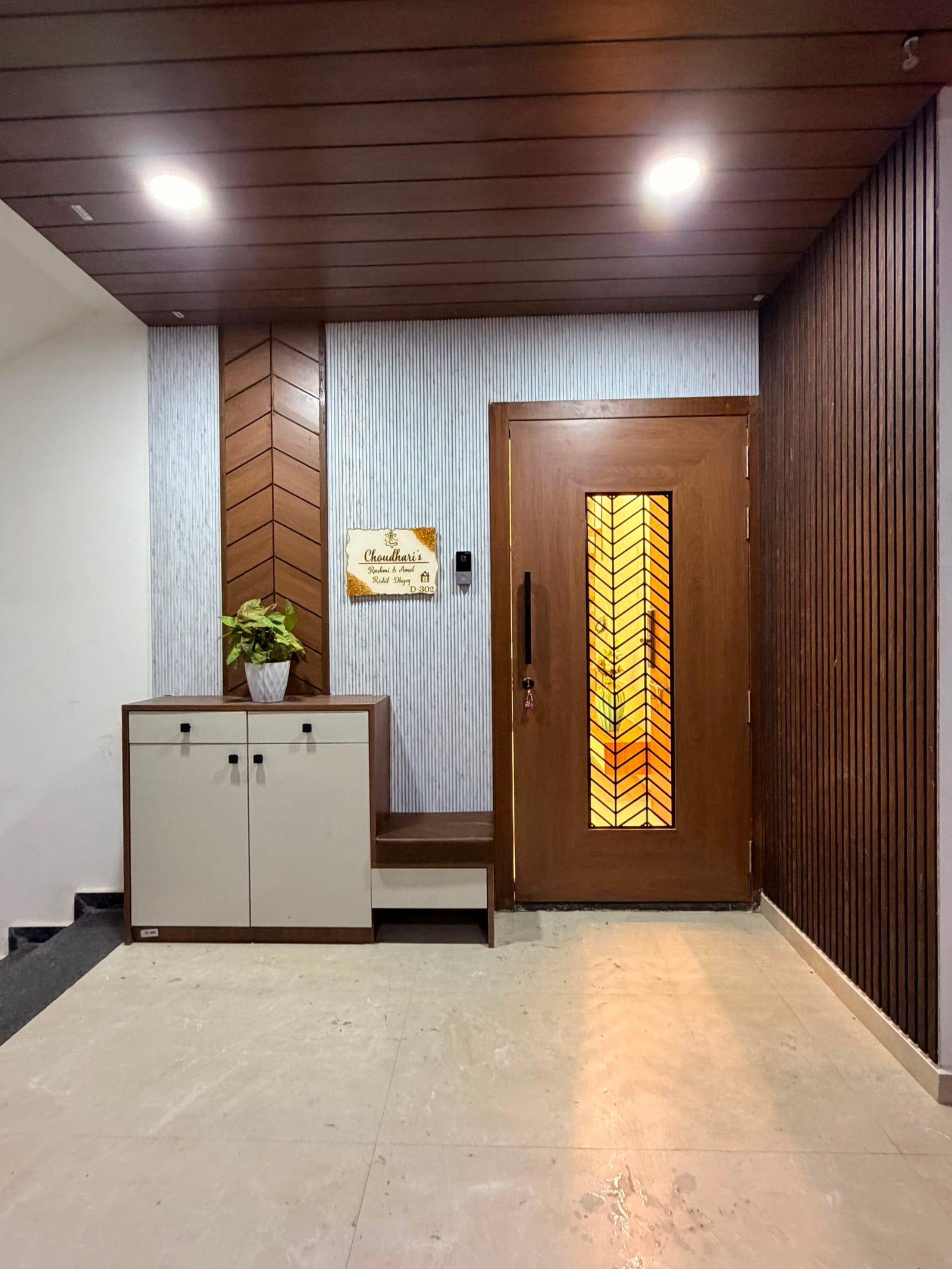 Arched Foyer & Living Room — additional view