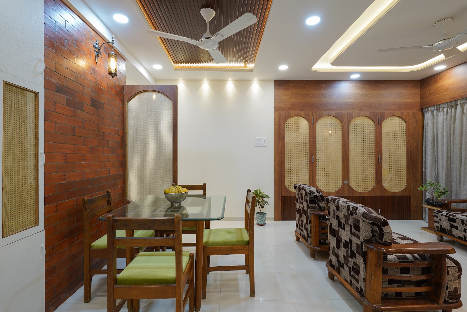 Brick Accent Dining & Living