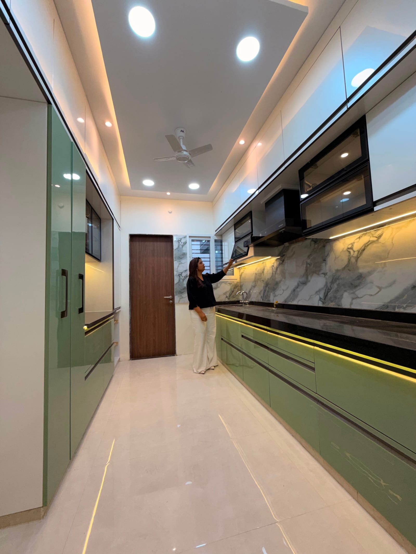 Sage Green Modular Kitchen — additional view