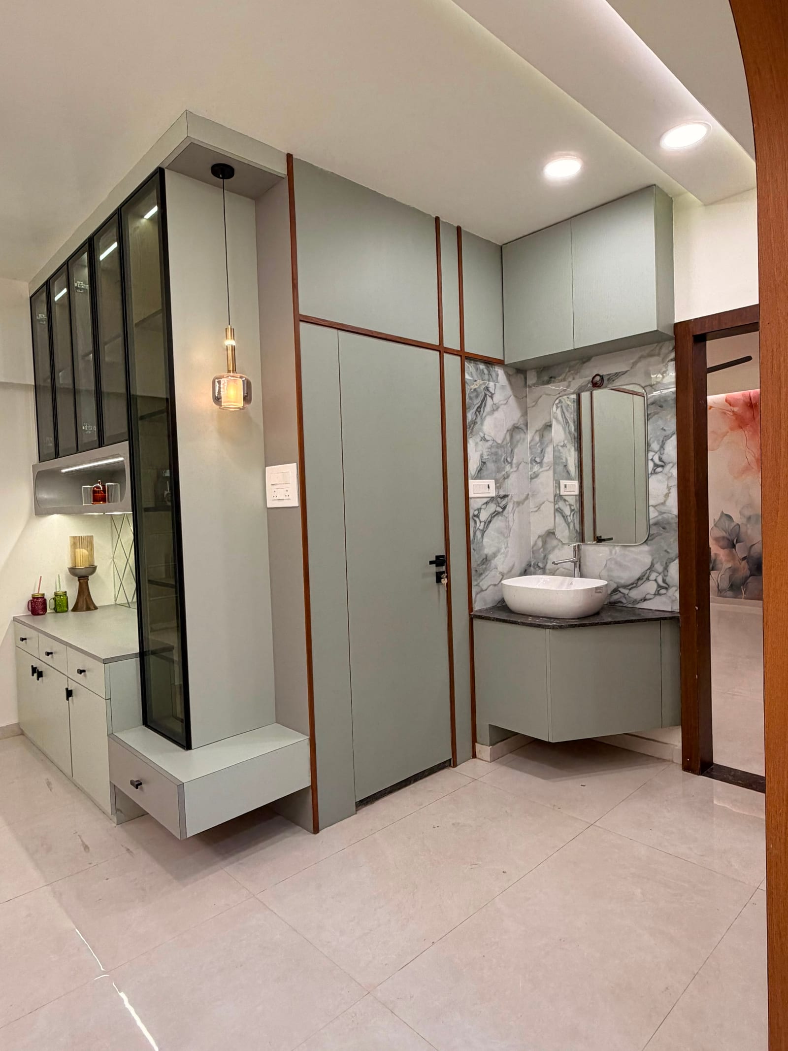Sage Green Modular Kitchen — additional view